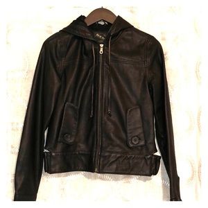 Pleather motto jacket